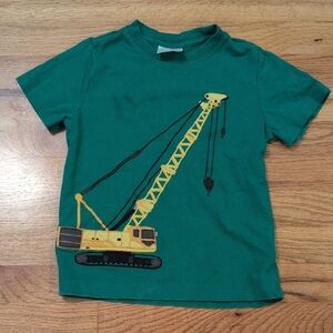 Green Construction Crane Kids T-Shirt